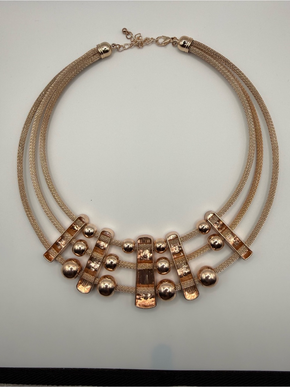 Rose Gold Statement Collar Necklace - Women's Jewelry - Picture 3 of 6
